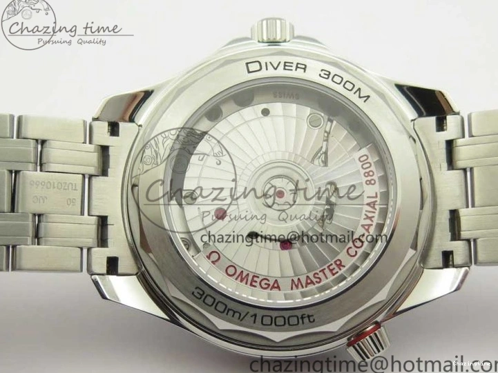 0301 ZeroBulk 2018 Seamaster Diver 300M OMF Best Edition Blue Ceramic Blue Dial on SS Bracelet A8800 (Black Balance Wheel) 7957